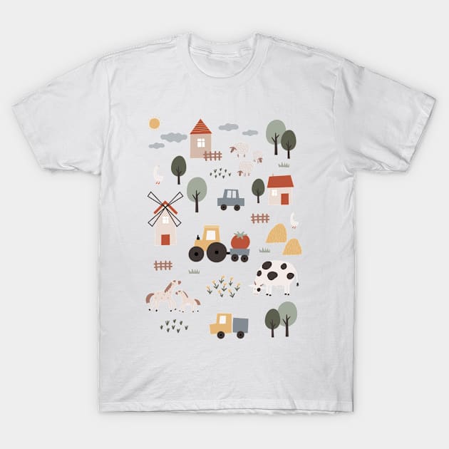 At The Farm T-Shirt by JunkyDotCom